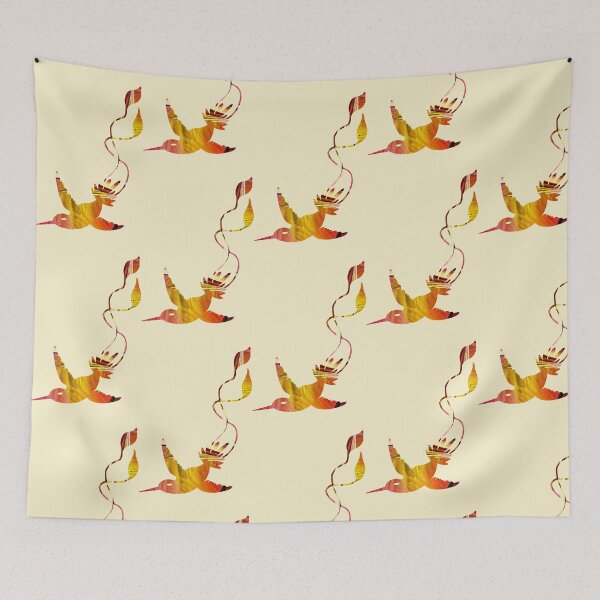Item preview, Hot sunset abstract hummingbird designed and sold by TitaCris.