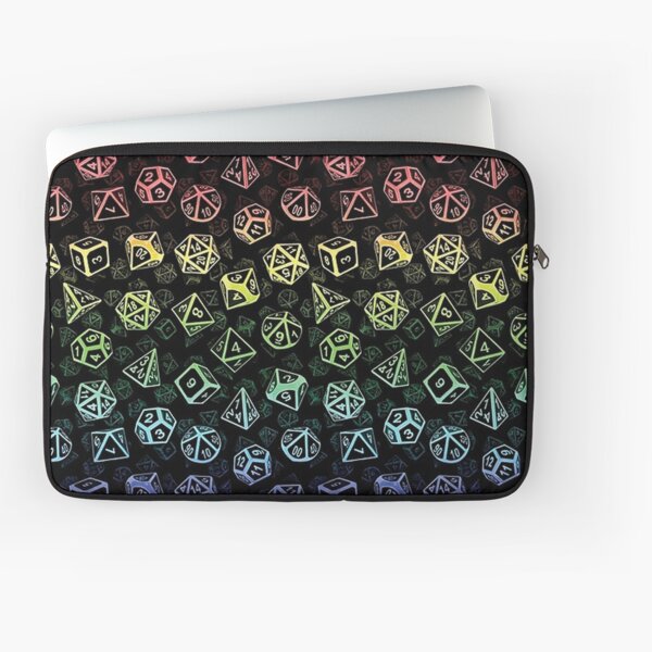 D20 Dice Set Pattern (Rainbow) Laptop Sleeve