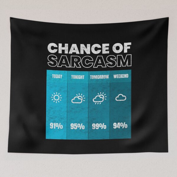 Item preview, Chance Of Sarcasm Weather Report designed and sold by MooonTees.