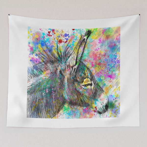 Item preview, DONKEY watercolor and pencil portrait .3 designed and sold by lautir.