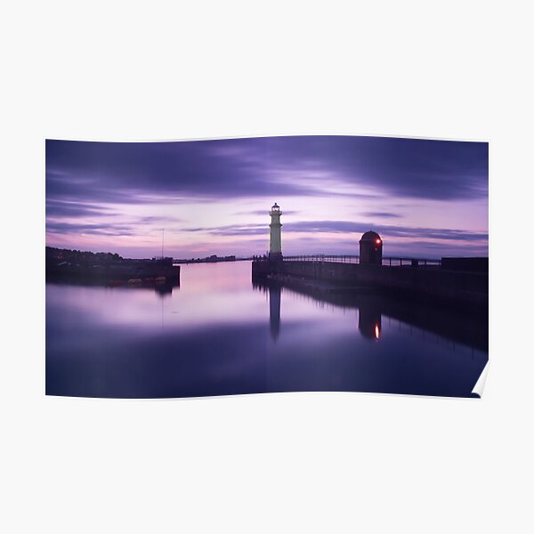 Newhaven Harbour after Sunset Poster