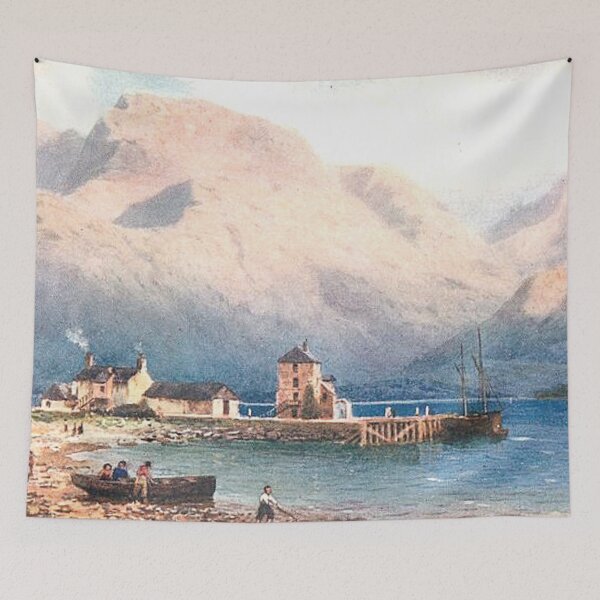 Item preview, Vintage Illustration of Corpach & Ben Nevis designed and sold by yourscotland.