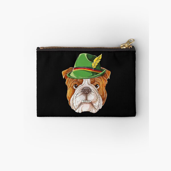 Item preview, English Bulldog Oktoberfest Lederhosen Alpine Hat designed and sold by RorenSteven.
