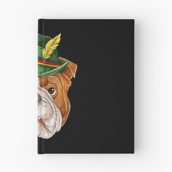 Item preview, English Bulldog Oktoberfest Lederhosen Alpine Hat designed and sold by RorenSteven.