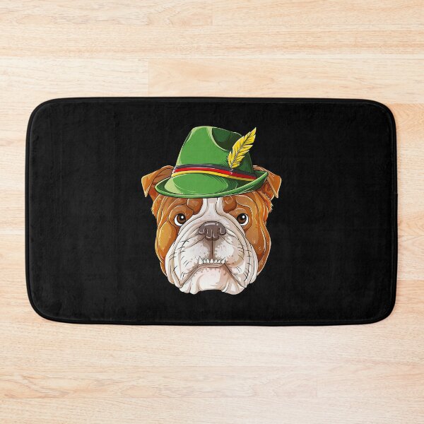 Item preview, English Bulldog Oktoberfest Lederhosen Alpine Hat designed and sold by RorenSteven.