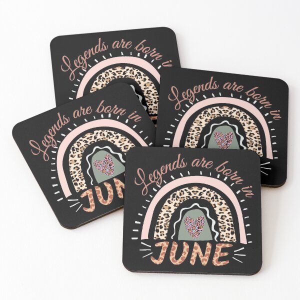 Item preview, Legends are Born in June, Leopard Boho Rainbow  designed and sold by ACC .