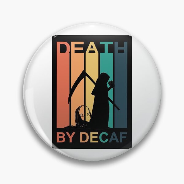 Item preview, Death by decaf coffee - vintage sunset - Halloween designed and sold by hasbeenz.