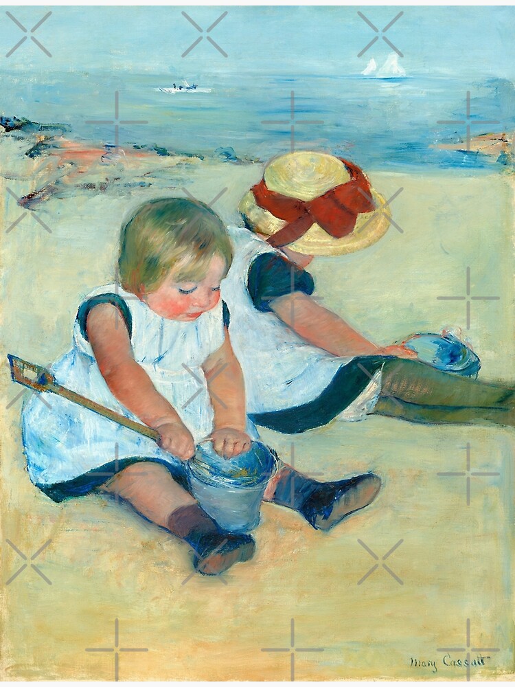 Mary Cassatt Art Print On 2024 Board “Children Playing On The Beach”