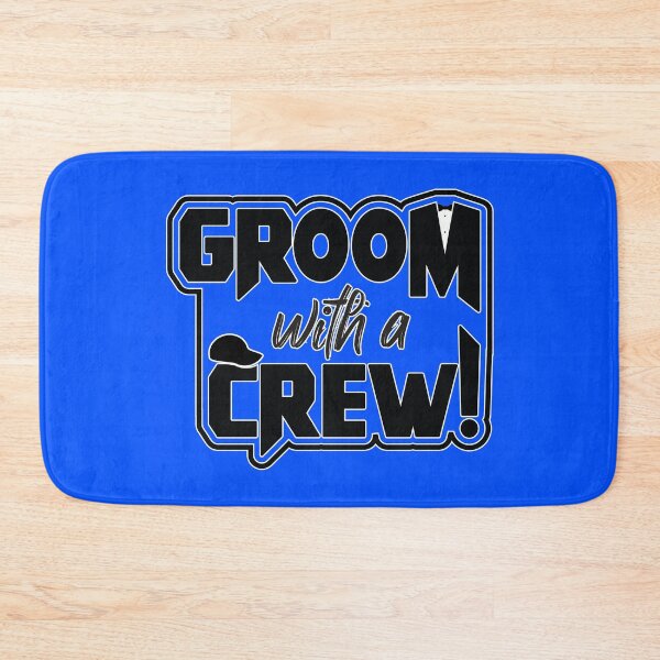 Item preview, Groom with a Crew, funny stag-do slogan, White T-Shirt, Bachelor, Best man, Ushers designed and sold by Harlake.