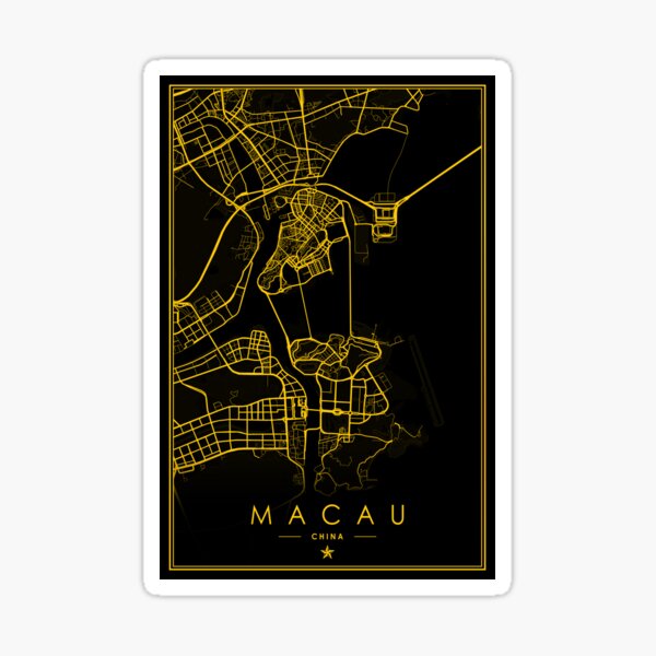 Item preview, Macanese Map Art designed and sold by feether-store.