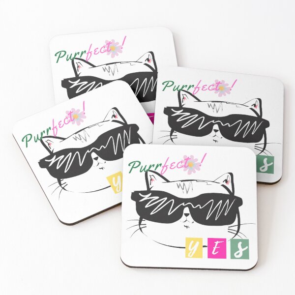 Item preview, Stylish and fun designs Cute cat Purrfect designed and sold by O-S-E.