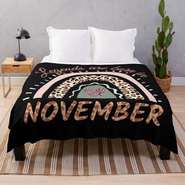Item preview, Legends are Born in November, Leopard Boho Rainbow  designed and sold by ACC .