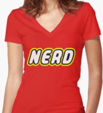NERD Women's Fitted V-Neck T-Shirt