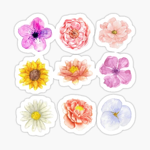 Pack of summer flower patterns Sticker