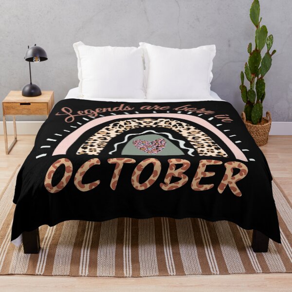 Item preview, Legends are Born in October, Leopard Boho Rainbow  designed and sold by ACC .