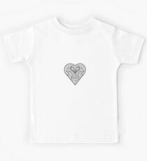 Ironwork heart black Kids Tee