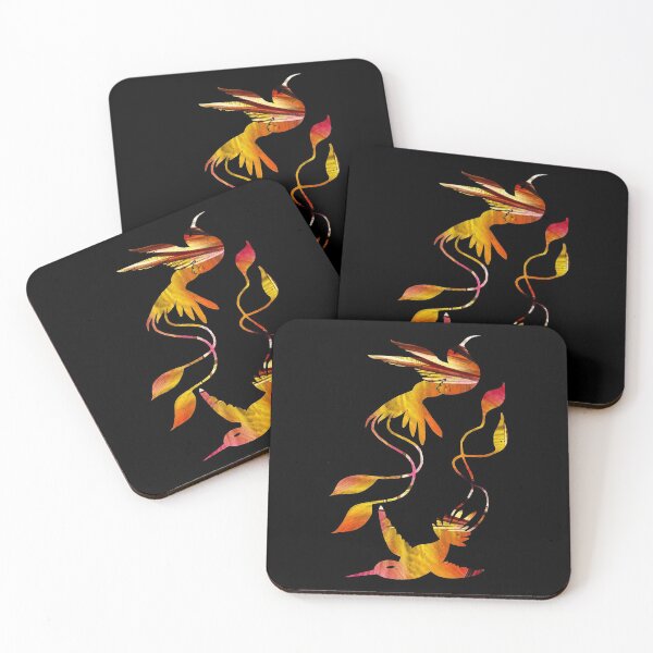 Item preview, Hot sunset abstract hummingbirds designed and sold by TitaCris.