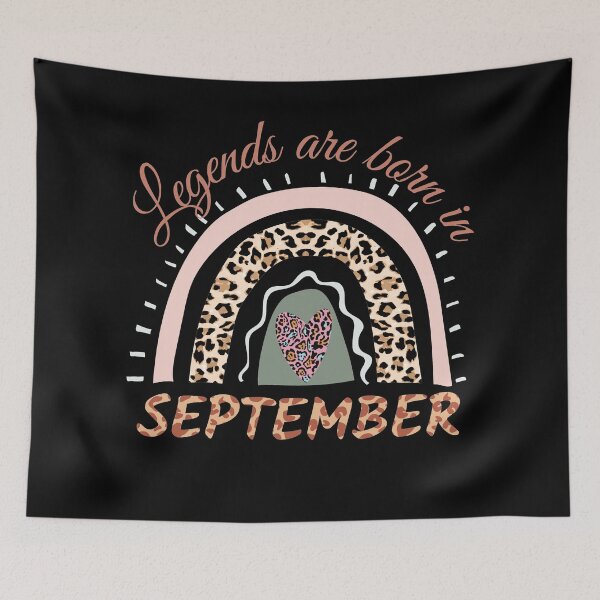Item preview, Legends are Born in September, Leopard Boho Rainbow  designed and sold by ACC .