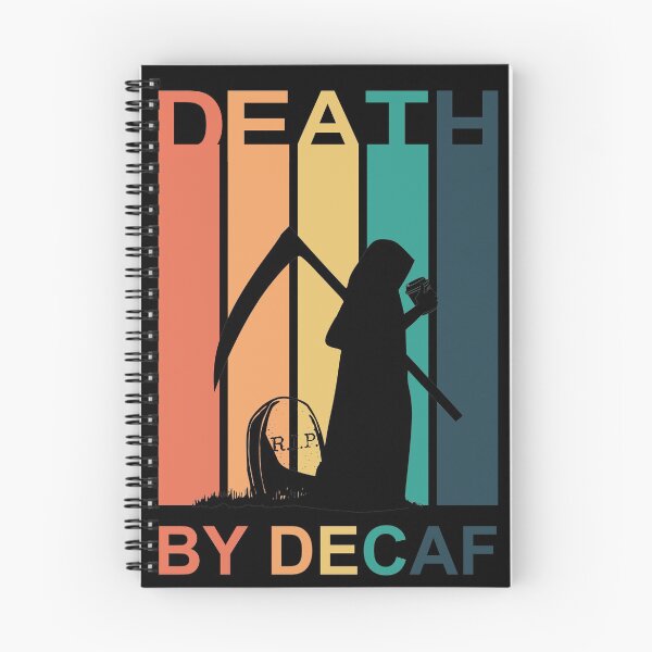 Item preview, Death by decaf coffee - vintage sunset - Halloween designed and sold by hasbeenz.