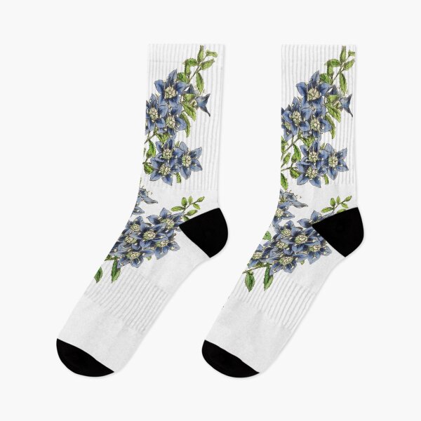 Item preview, Blue Wildflowers Botanical Print designed and sold by Veriepear.