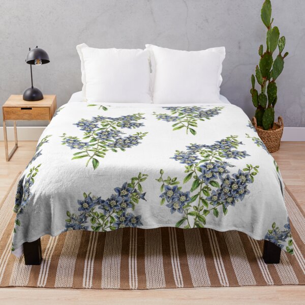 Item preview, Blue Wildflowers Botanical Print designed and sold by Veriepear.