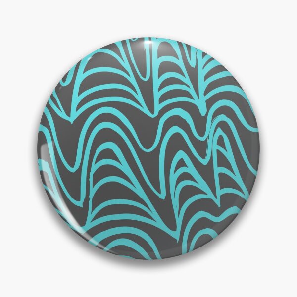 Item preview, Aqua Blue Wavy Lines Pattern designed and sold by CherryDamzel.