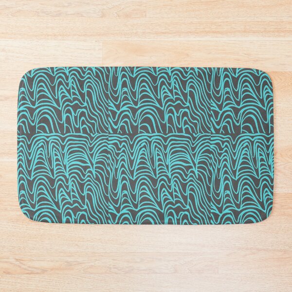 Item preview, Aqua Blue Wavy Lines Pattern designed and sold by CherryDamzel.