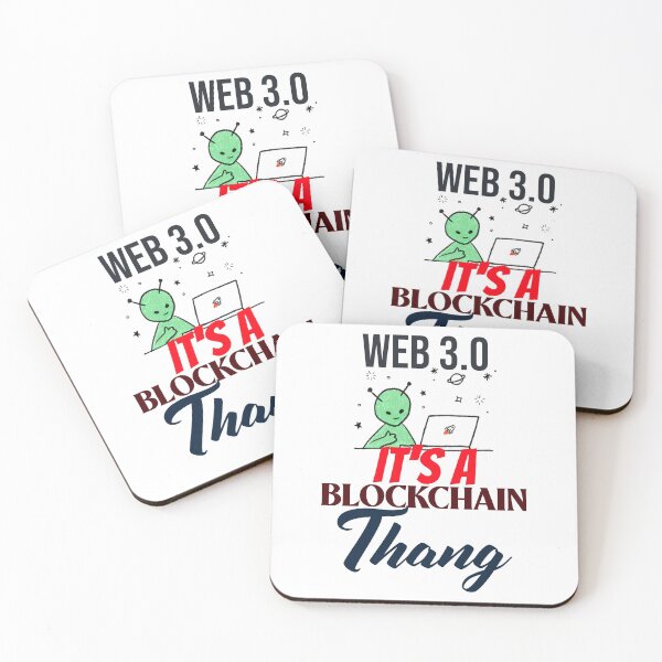 Item preview, Web 3.0 - It's A Blockchain Thang (With Funny UFO Alien) designed and sold by Cryptotease.