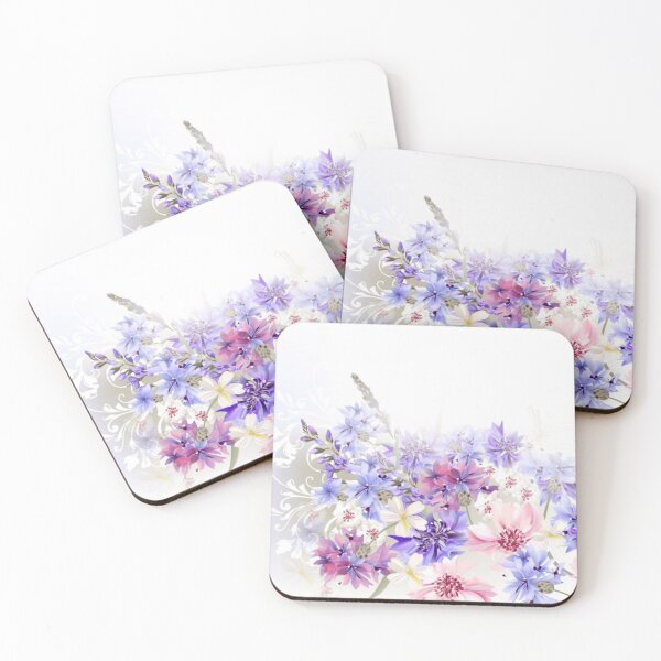 Item preview, Blue Purple Floral Merchandise designed and sold by cindyfordyce.