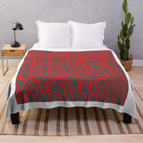 Item preview, Red Wavy Lines Pattern designed and sold by CherryDamzel.