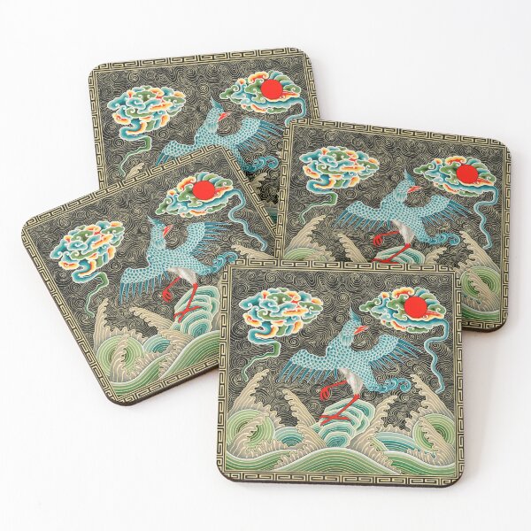 Item preview, Chinese traditional Qing official wear crane in waves royal designed and sold by Lizzysszhou.
