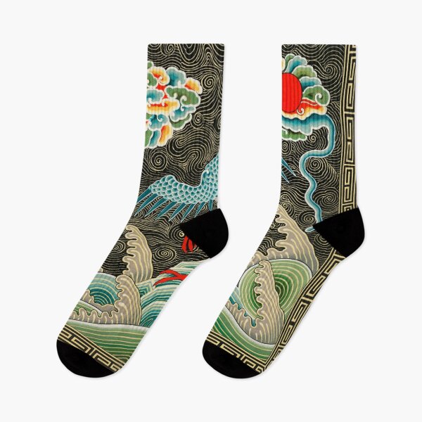 Item preview, Chinese traditional Qing official wear crane in waves royal designed and sold by Lizzysszhou.