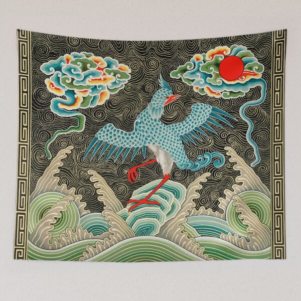 Item preview, Chinese traditional Qing official wear crane in waves royal designed and sold by Lizzysszhou.
