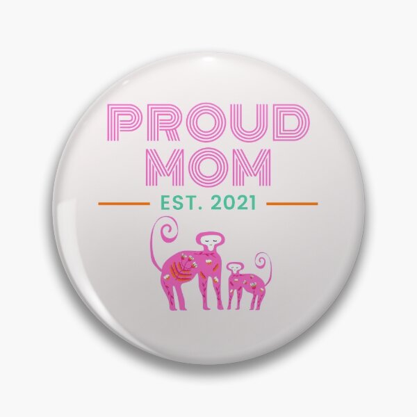 Item preview, Hand drawn mother monkey and baby monkey together in cute flat style-Proud Mom Parenting Lifestyle  designed and sold by Red-ElYoubi.