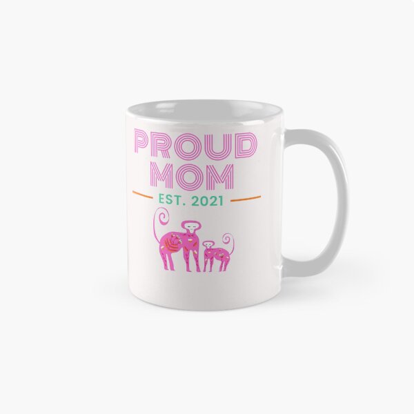 Item preview, Hand drawn mother monkey and baby monkey together in cute flat style-Proud Mom Parenting Lifestyle  designed and sold by Red-ElYoubi.
