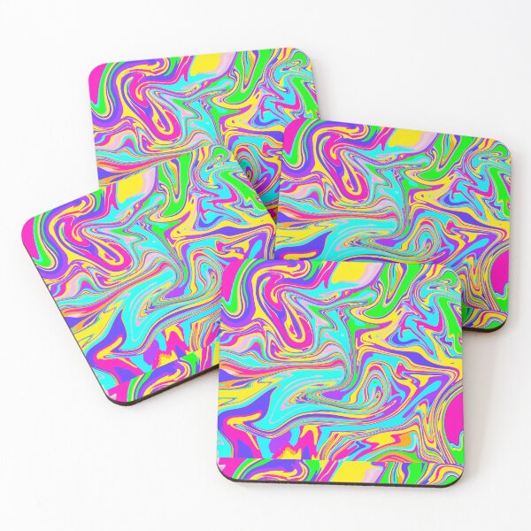 Item preview, Colourful trippy swirl patterns designed and sold by GirlofRandom.