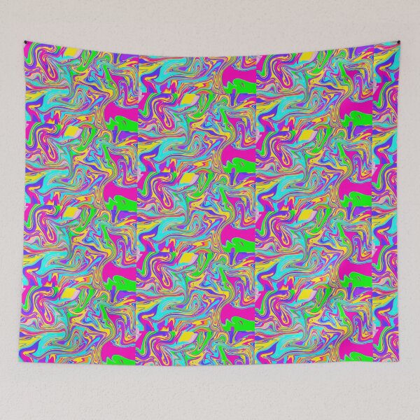 Item preview, Colourful trippy swirl patterns designed and sold by GirlofRandom.