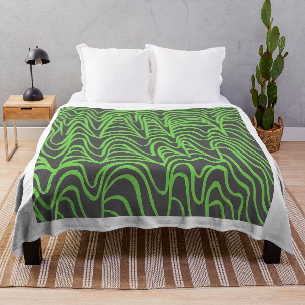 Item preview, Green Wavy Lines Pattern designed and sold by CherryDamzel.