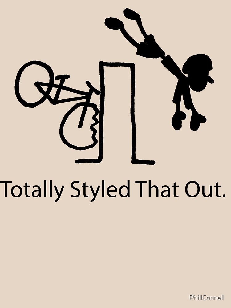 MTB Cycling Crash "Styled That Out" Cartoon by PhillConnell
