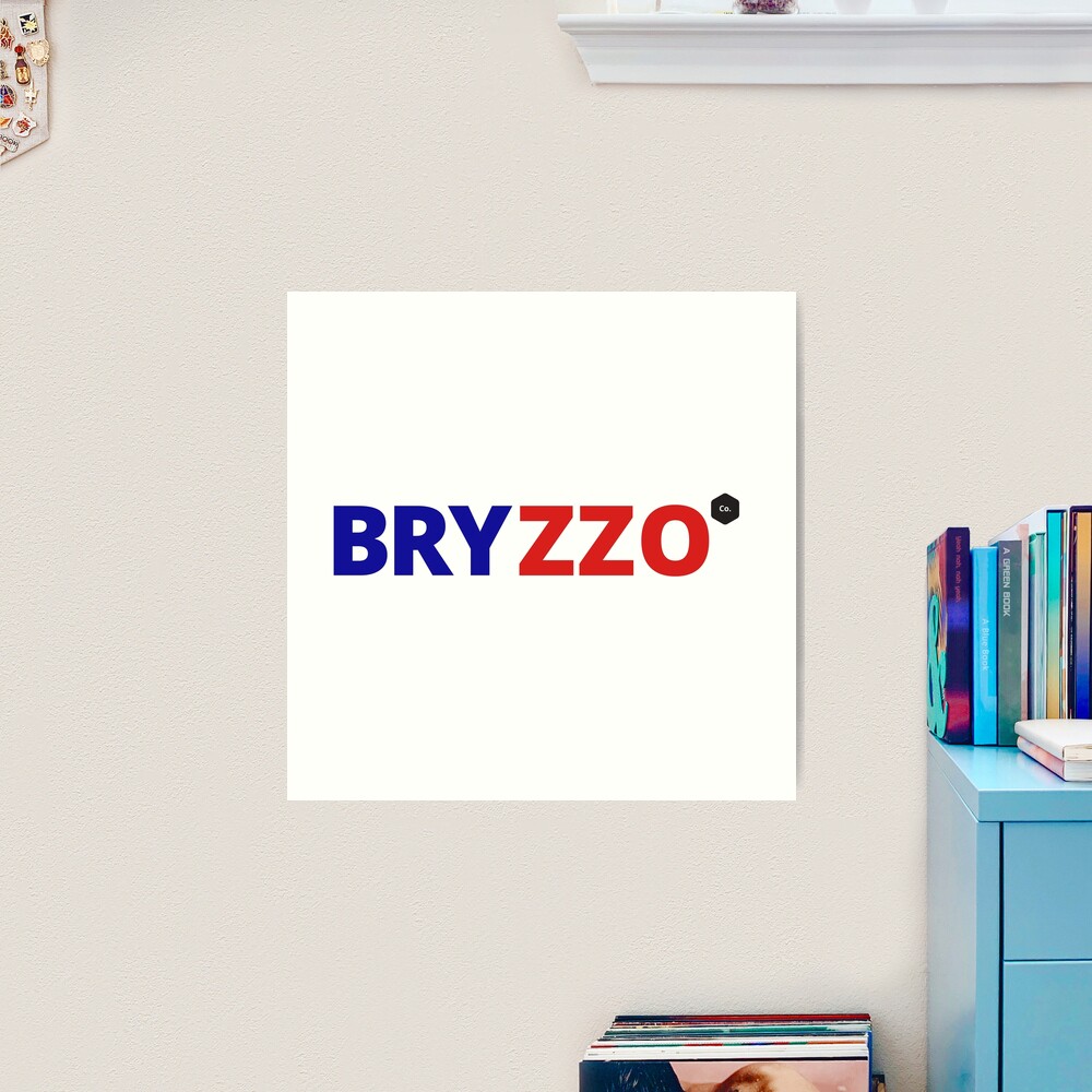 Bryzzo Souvenir Simple Blue And Red  Sticker for Sale by ShamaDesign