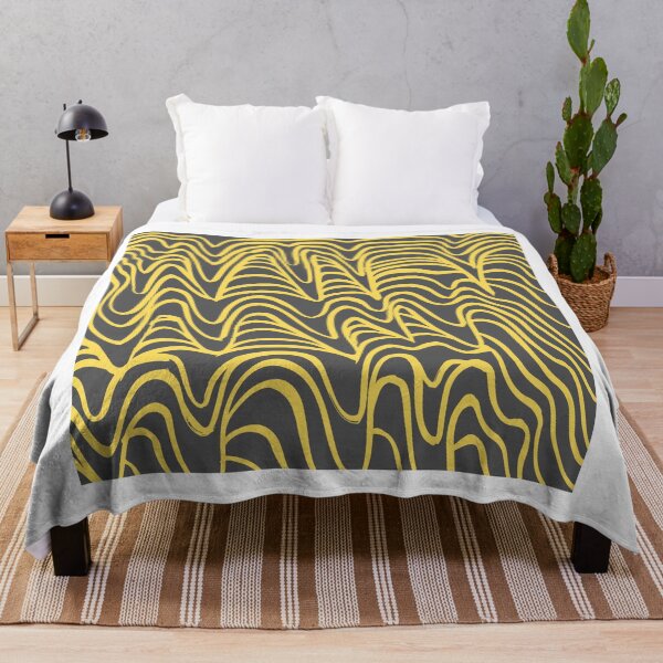 Item preview, Yellow Wavy Lines Pattern designed and sold by CherryDamzel.