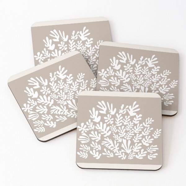 Artikelvorschau, Henri Matisse Flower, Papier Decoupes Art beige white,Matisse Cutout's, Matisse inspired sheaf entworfen und verkauft von re-make-.