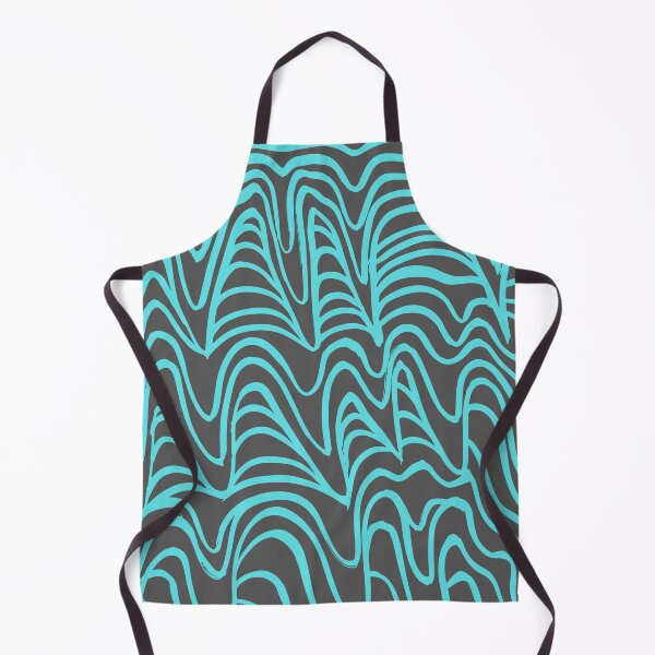 Item preview, Aqua Blue Wavy Lines Pattern designed and sold by CherryDamzel.