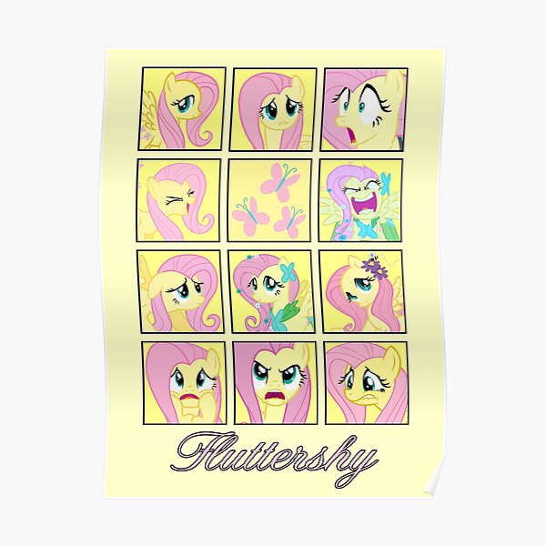 Faces of Fluttershy Poster