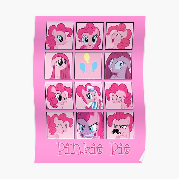 Faces of Pinkie Pie Poster
