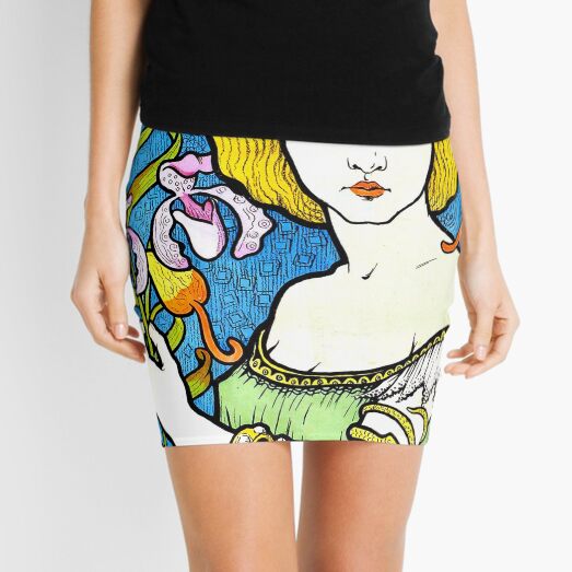 Salon des Cent Cover by Paul Berthon Mini Skirt