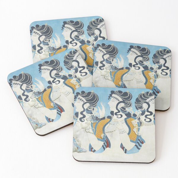 Item preview, Ladies in Blue Minoan Fresco Fragments, Palace of Knossos - Ancient Greek Artwork Restoration designed and sold by Purrfecta.