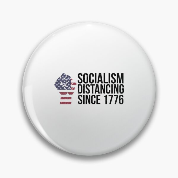 Item preview, Socialism Distancing T-ShirtSocialism Distancing since 1776 - Flag Fist Grunge designed and sold by TheUmbrrella.