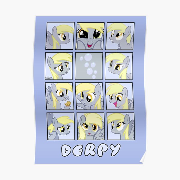 Faces of Derpy Poster