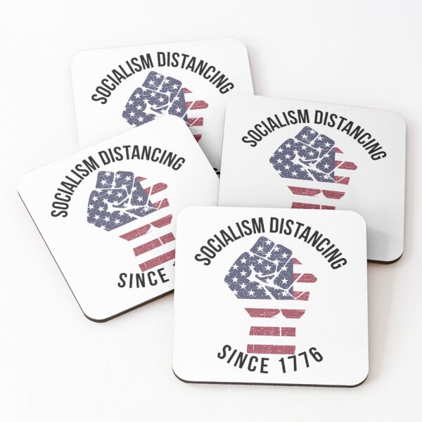 Item preview, Socialism Distancing T-ShirtSocialism Distancing since 1776 - Flag Fist designed and sold by TheUmbrrella.